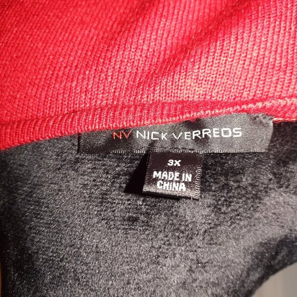 NICK VERREOS COLD SHOULDER-DEEP RED SWEATER-LONG SLEEVES-LIKE NEW-SIZE: 3X - Picture 5 of 9